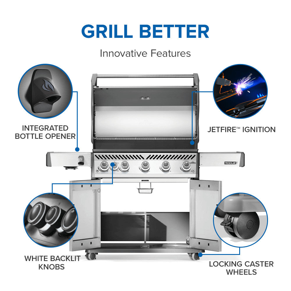Rogue® PRO 525 SIB with Infrared Side Burner Propane Gas Grill