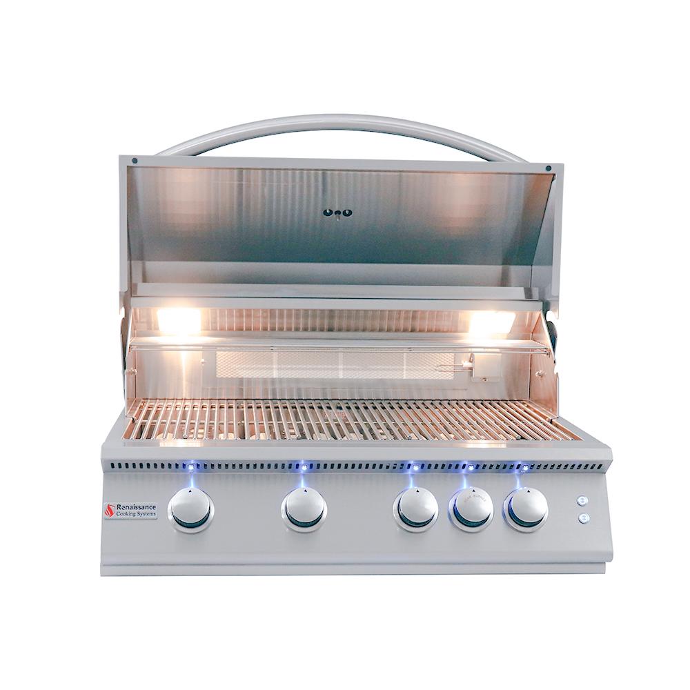 RCS 32" Premier Built In Natural Gas Grill with Lights