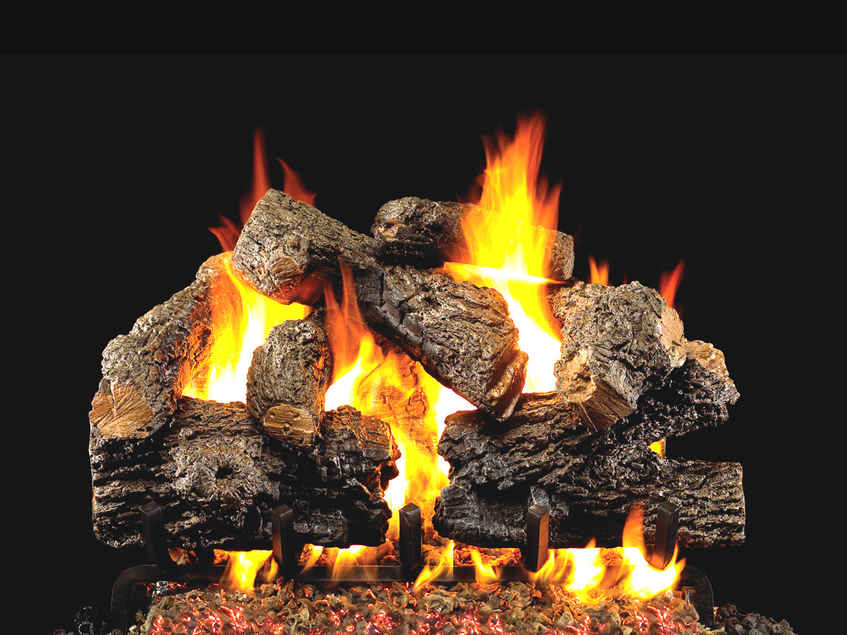 Charred Royal English by Peterson Real Fyre Gas Log Set Vented