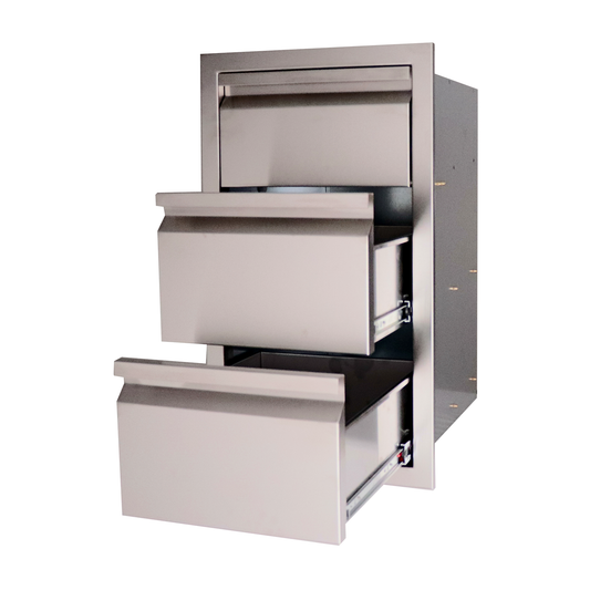 RCS Double Drawer With Paper Towel Drawer Combo
