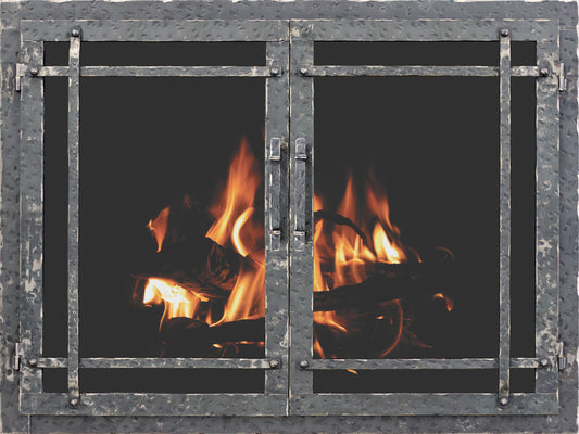 Aged Iron Fireplace Door By Stoll