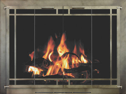 Bar Iron Fireplace Doors By Stoll